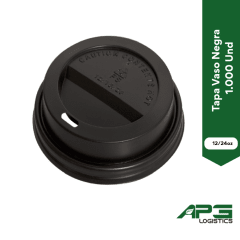 Tapa Vaso Negra 12/24oz 1.000 Und