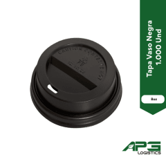 Tapa Vaso Negra 8oz 1.000 Und