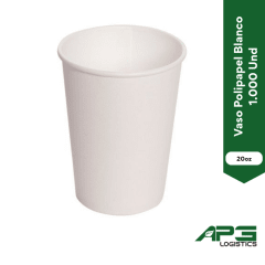 Vaso Polipapel Blanco 20oz 1.000 Und