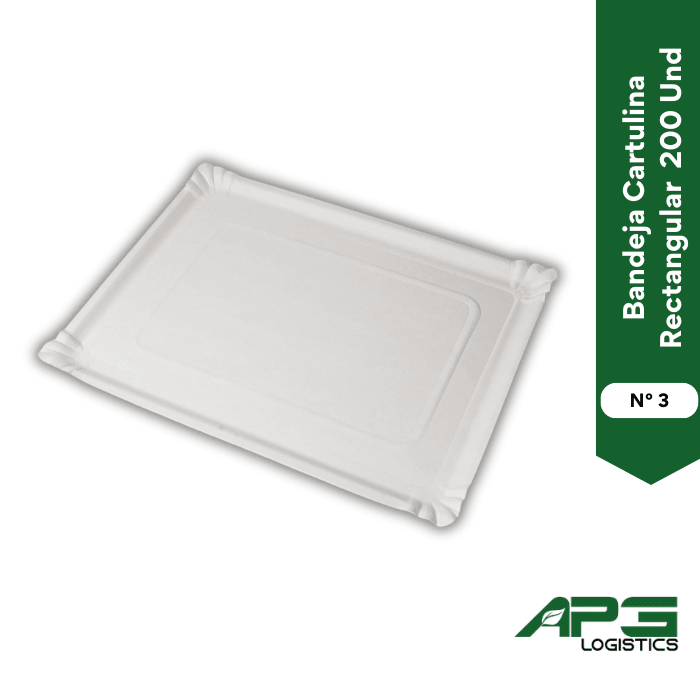 Bandeja Cartulina Rectangular  N° 3. 200 Und1
