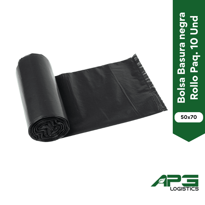 Bolsa Basura Negra 50x70 Rollo 10 Und1