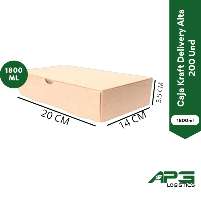 Caja Kraft Delivery Alta 1800ml 200Und2