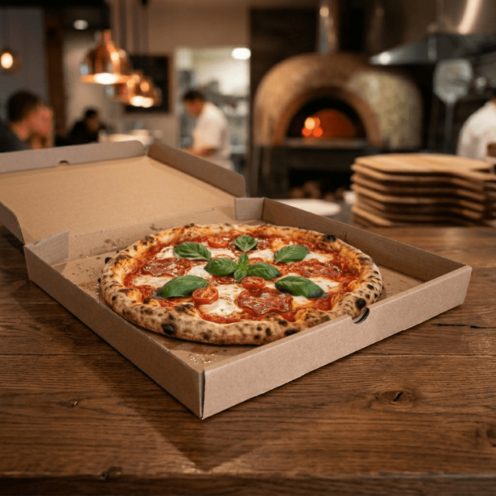 Caja Pizza chica 25x25 50und3