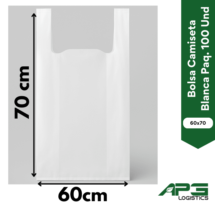 Bolsa Camiseta Blanca 60x70 Paq. 100 Und1