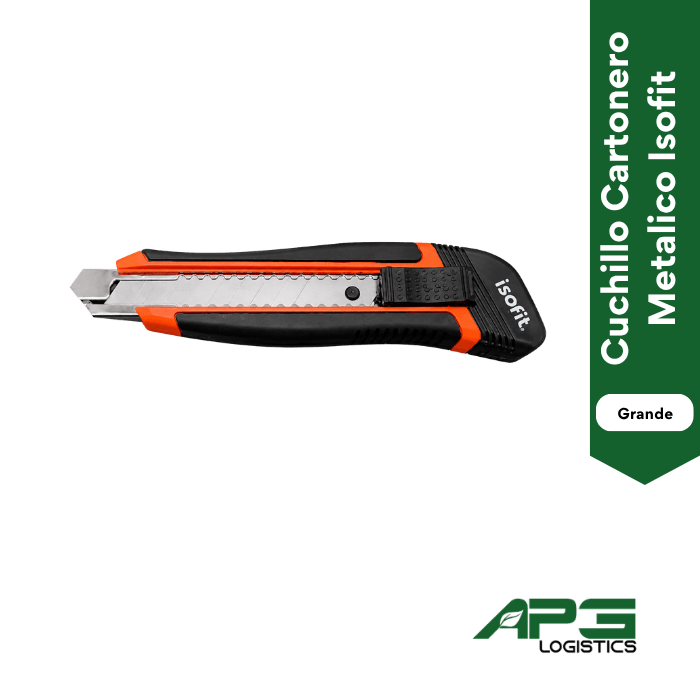Cuchillo cartonero Grande Metalico Isofit1
