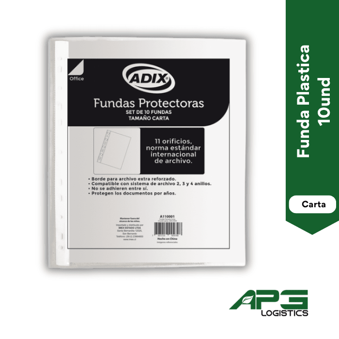 Funda Plastica Carta 10 Und1