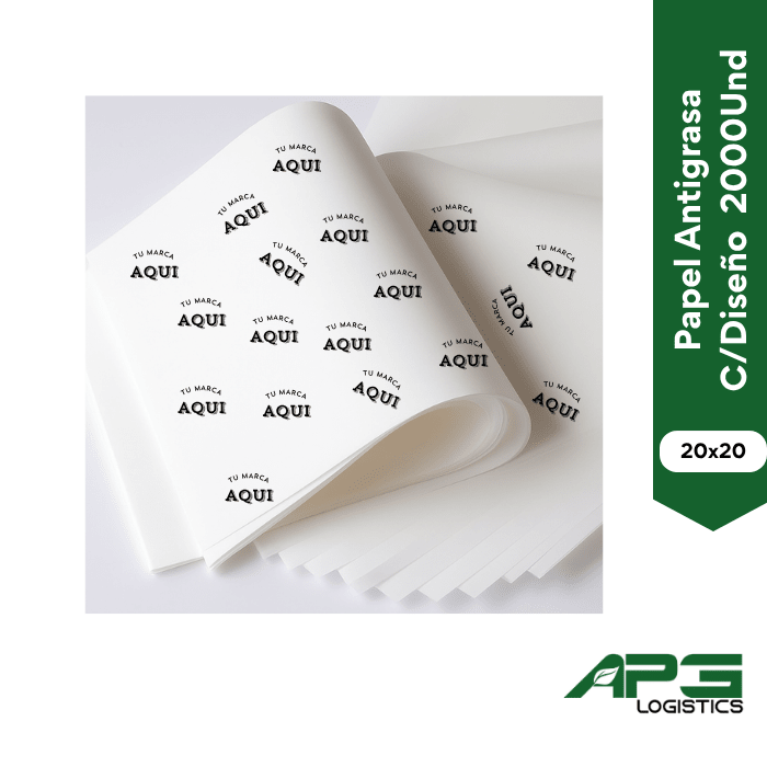 Papel Antigrasa C/Diseño 20x20 2000Und - A Pedido1