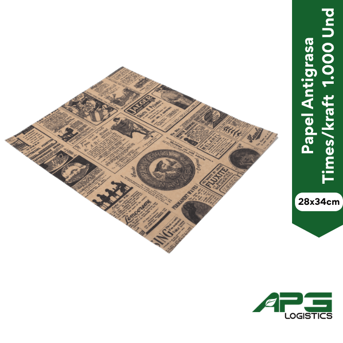 Papel Antigrasa Times/kraft 28x34cm 1.000 Und1