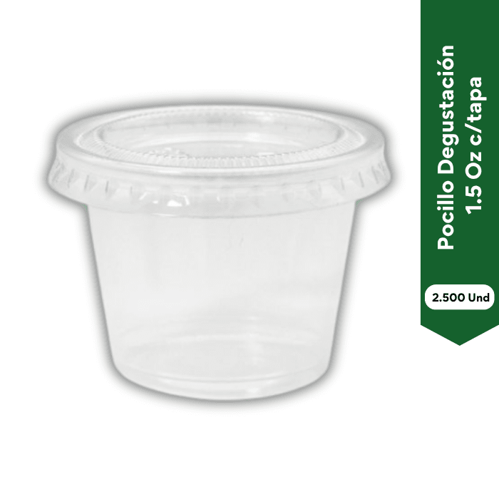 Pocillo Degustacion C/Tapa 1.5oz. 2.500 Und1