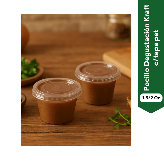 Pocillo Degustacion Bamboo C/Tapa Pet 1.5/2 oz1