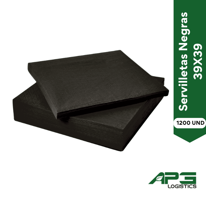Servilleta Negra Ecolabel 39x39 1.200 Und1