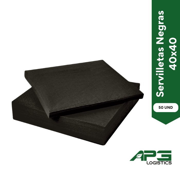 Servilleta Negra 40x40 50Und1