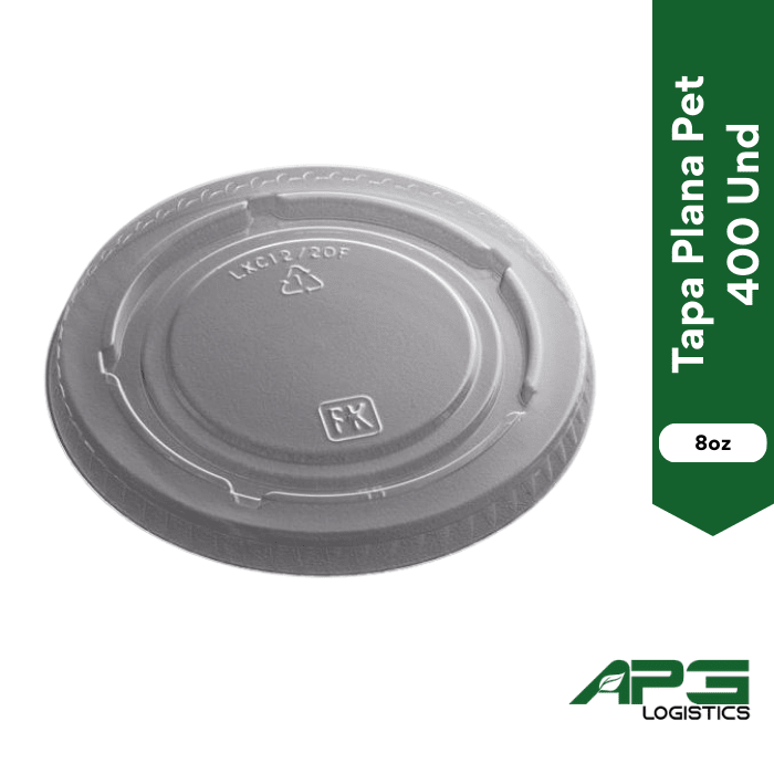 Tapa Plana Pet 8oz. 400Und1