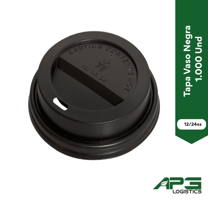 Tapa Vaso Negra 12/24oz 1.000 Und1
