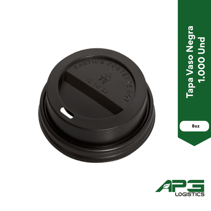 Tapa Vaso Negra 8oz 1.000 Und1