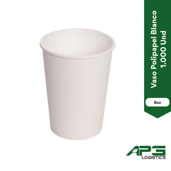 Vaso Polipapel Blanco 8oz 1.000 Und1