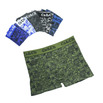 Bóxer corto bamboo diseños de comics surtidos para hombres - Pack 12 unidades
