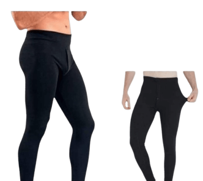 Calza de polar colores melange, negro y azul para hombre - Pack 12 unidades1