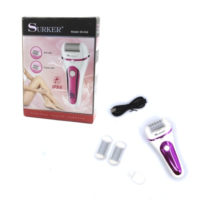 REMOVEDOR DE CALLOS RECARGABLE CONTIENE 3 RODILLOS SUAVE Y GRUESO PACK 1 UNIDAD1