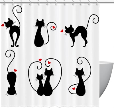 Set de cortinas poliéster para baños diseños para el hogar - Pack 3 unidades