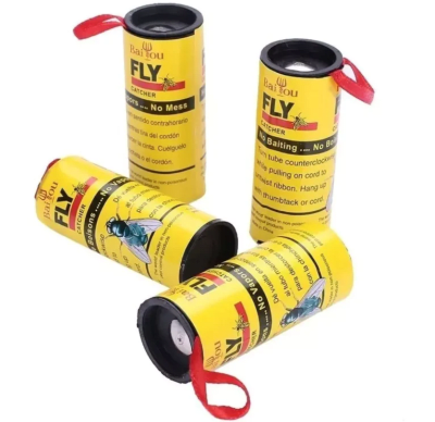 Cinta Adhesiva Trampa Para Moscas E Insectos Voladores - Pack 24 tubos1