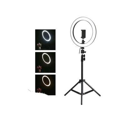 Anillo De Luz Led Regulable Para Fotografías Y Videos Color Blanco - Pack 1 Unidad