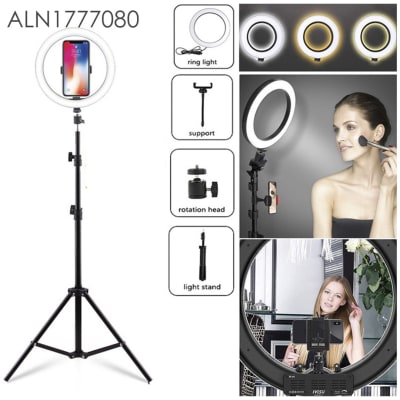 ANILLO DE LUZ LED COLOR NEGRO POR UNIDAD