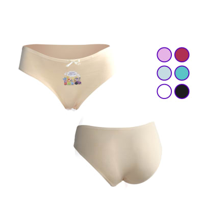 Bikinis algodón con diseño de Tren y Animales para mujer - Pack 12 unidades
