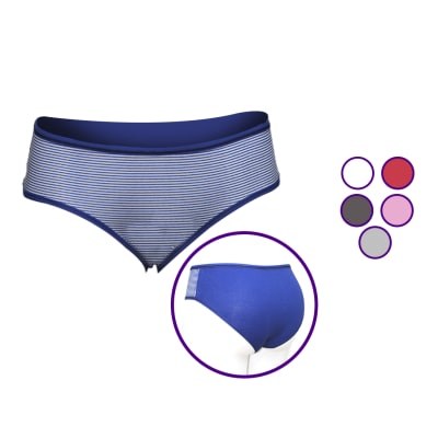 Bikini algodón estampado de líneas parte frontal para mujer - Pack 12 unidades