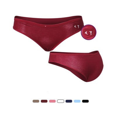 Bikinis algodón estampado de huellas color surtido para mujer - Pack 12 unidades