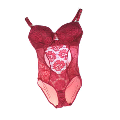 Body copa C diseño de encaje y malla floreado para mujer -  Pack 6 unidades1