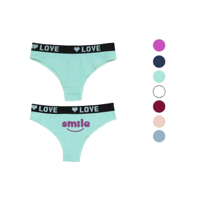 Bikinis Estampado Smile Colores Surtidos Para Mujer - Pack 12 Unidades1