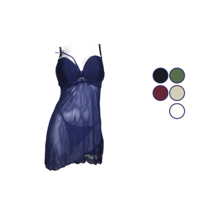 Babydoll copa C con encaje y tira en busto surtido para mujer - Pack 1 unidad