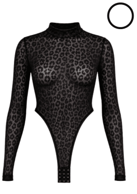 Body sexy manga larga estampado animal print para mujer  - Pack 3 Unidades