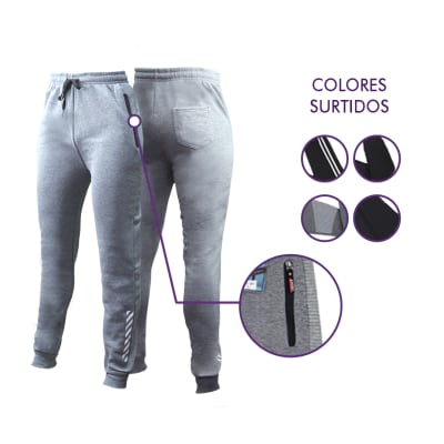 Buzo Con Puño Y Cordón En Cintura Para Hombre - Pack DE 6 Unidades1