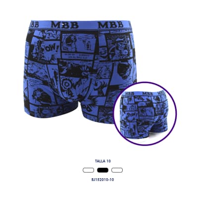 Bóxer juvenil de algodón con estampados de comics - Pack 3 unidades