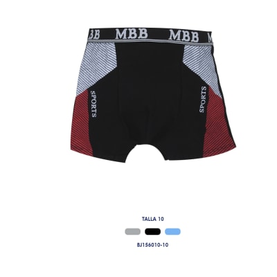 Bóxer juvenil de algodón con diseños rayas al costado - Pack 3 unidades1