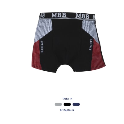 Bóxer juvenil de algodón con diseños al costado - Pack 3 unidades