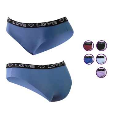 Bikinis Estampado En Pretina Letras Love Para Mujer - Pack 12 Unidades1