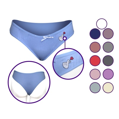 BIKINI PARA MUJER DE ALGODÓN TELA ACANALADA PACK 12 UNIDADES1