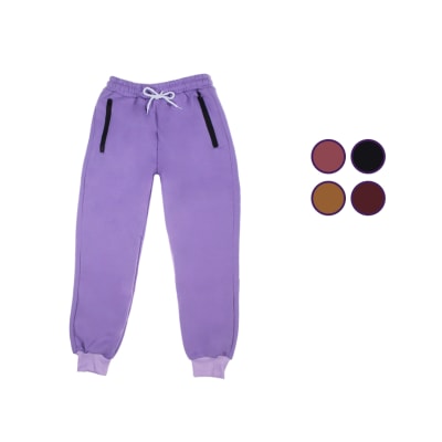 Buzos con cierre y puños en color liso para niñas - Pack 6 unidades