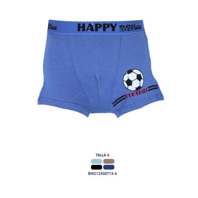 Bóxer de algodón estampado pelotas de fútbol para niños - Pack 4 unidades1