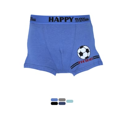 Bóxer algodón corto diseño pelotas futbol para niño - Pack 12 unidades1