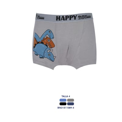 Bóxer de algodón con estampado dinosaurios para niños - Pack 4 unidades1