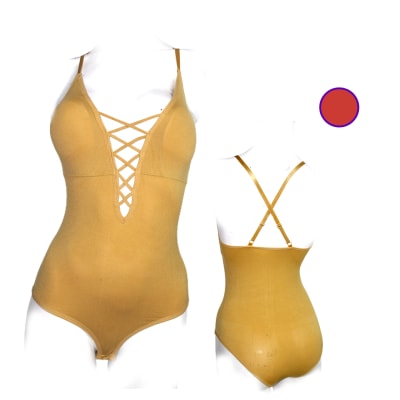 Body Faja Con Diseño De Tiras Cruzadas Para Mujer - Pack 3 Unidades1