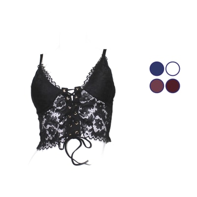 Bralette con amarre en bustos surtido en color para mujer - Pack 6 unidades