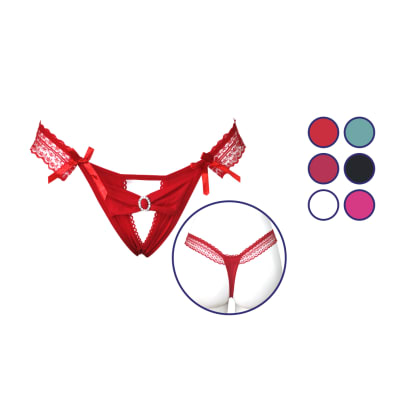 Colaless Con Apertura En Medio Y Detalles Delicados En Encaje - Pack 12 Unidades