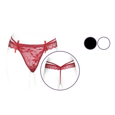 Colaless sexy de malla encaje y lazo delantero para mujer - Pack 12 unidades