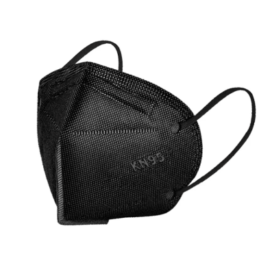 Mascarilla 3D hipoalergénica KN95 sin olor en color negro - Pack 1 caja