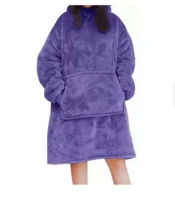 Polerón Sherpa Unisex Con Capucha En Color Lila - Pack 1 Unidades1